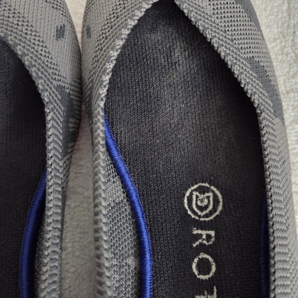 Rothy's Gray Camo Knit Ballet Flats Women's Size 8 Round Toe - Picture 7 of 13